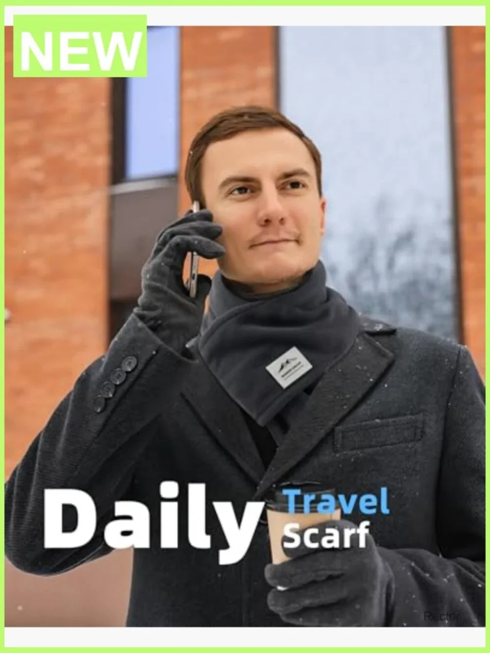 Polar Fleece Warm Short Scarf – Winter Neck Warmer for Men Women Soft
